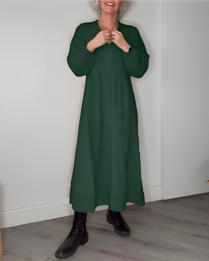 Nicole - Robe Longue Amincissante avec Décolleté en V