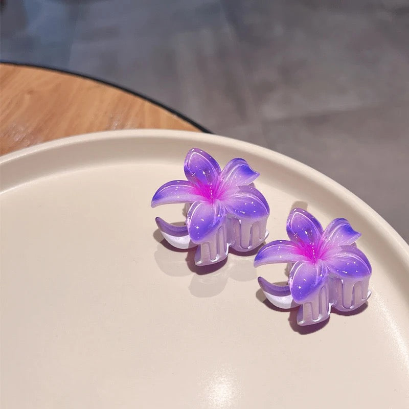 Eva - Barrette en Résine Florale