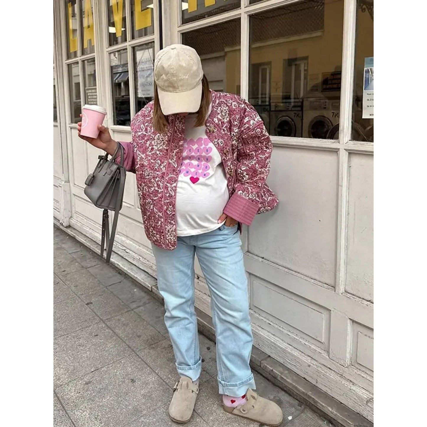 Clémence | Bomber jacket avec imprimé floral