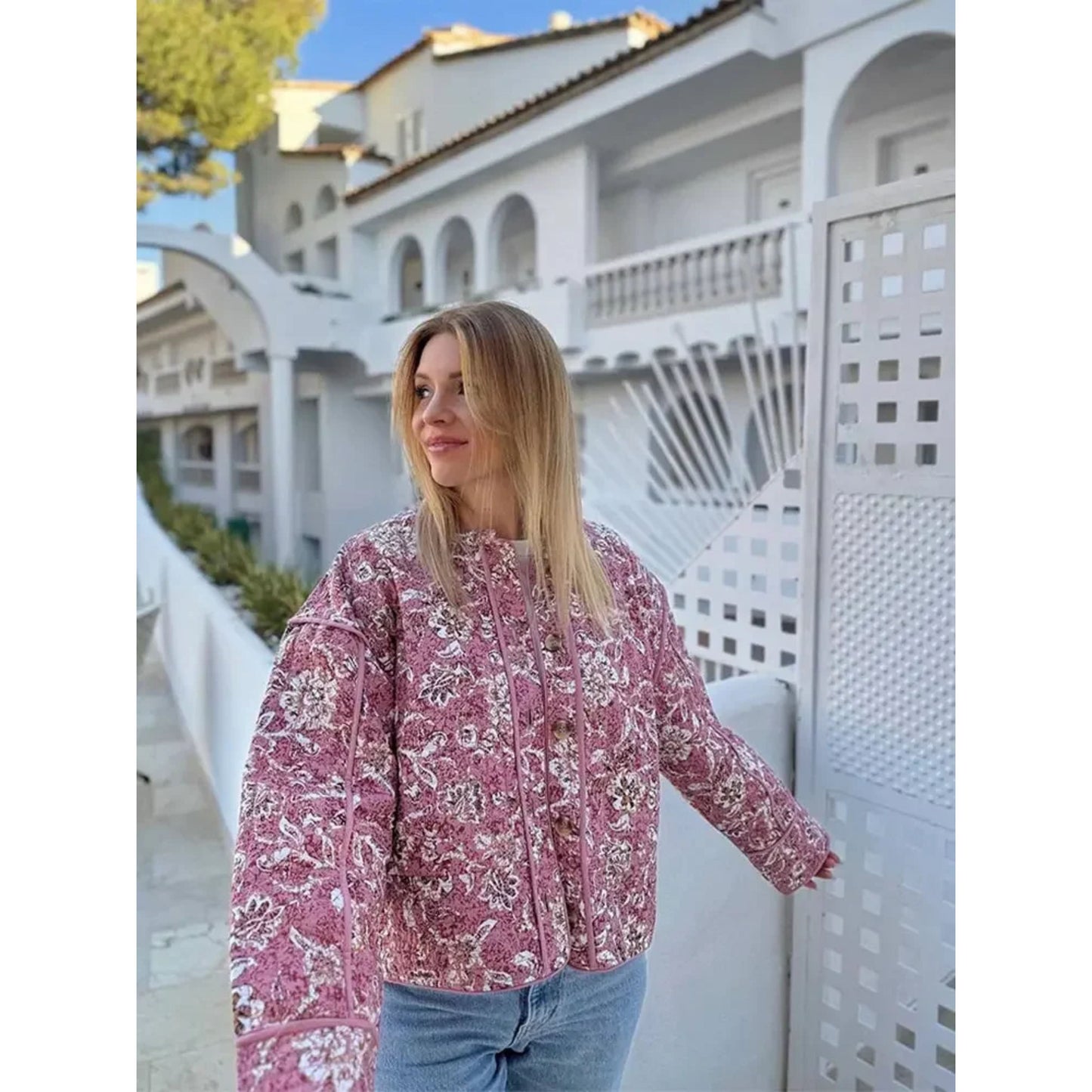 Clémence | Bomber jacket avec imprimé floral