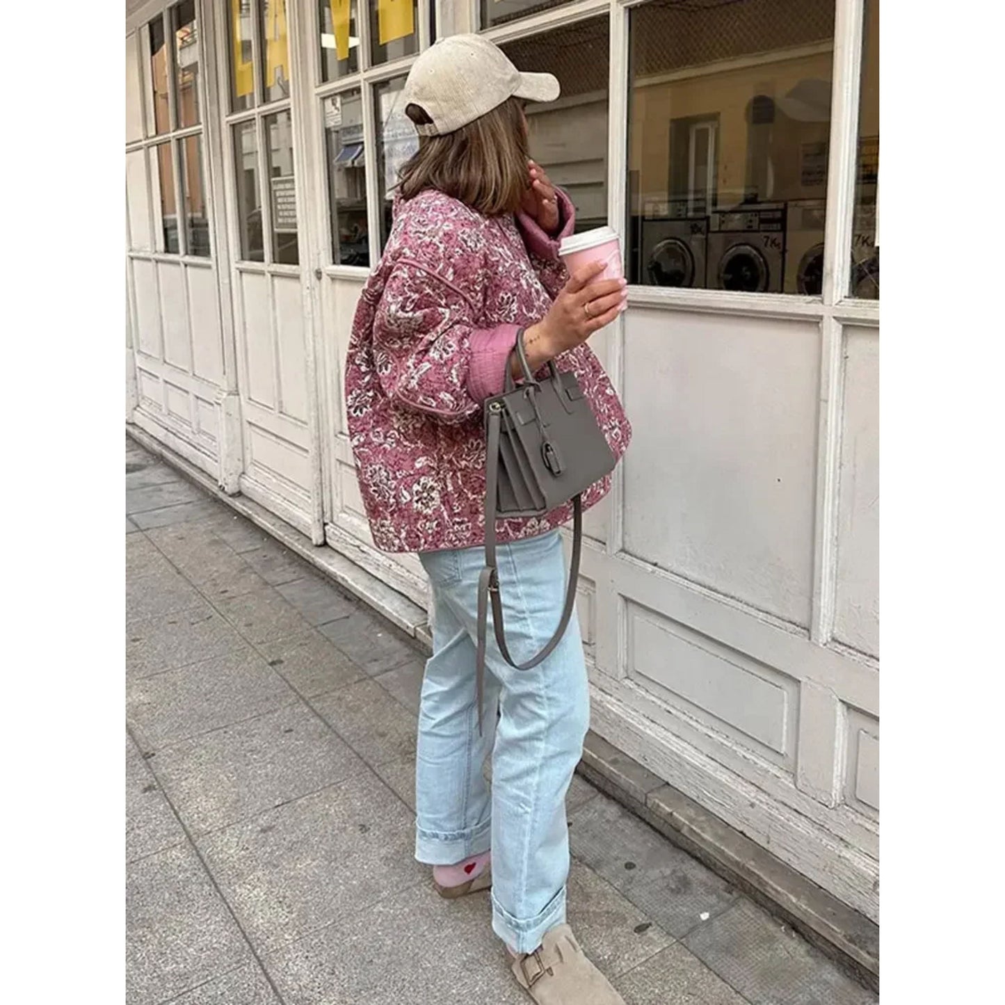 Clémence | Bomber jacket avec imprimé floral