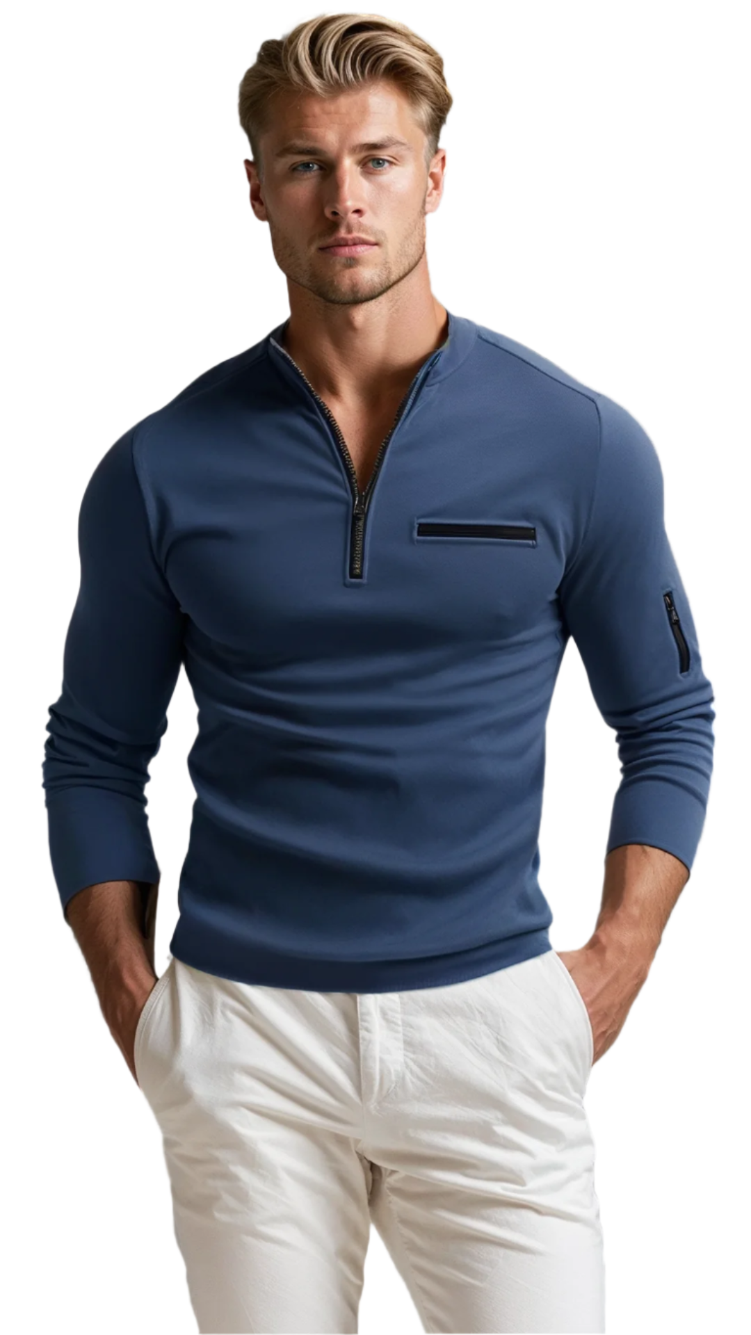 Raoul - Pull Luxe à Zip Quart pour Homme