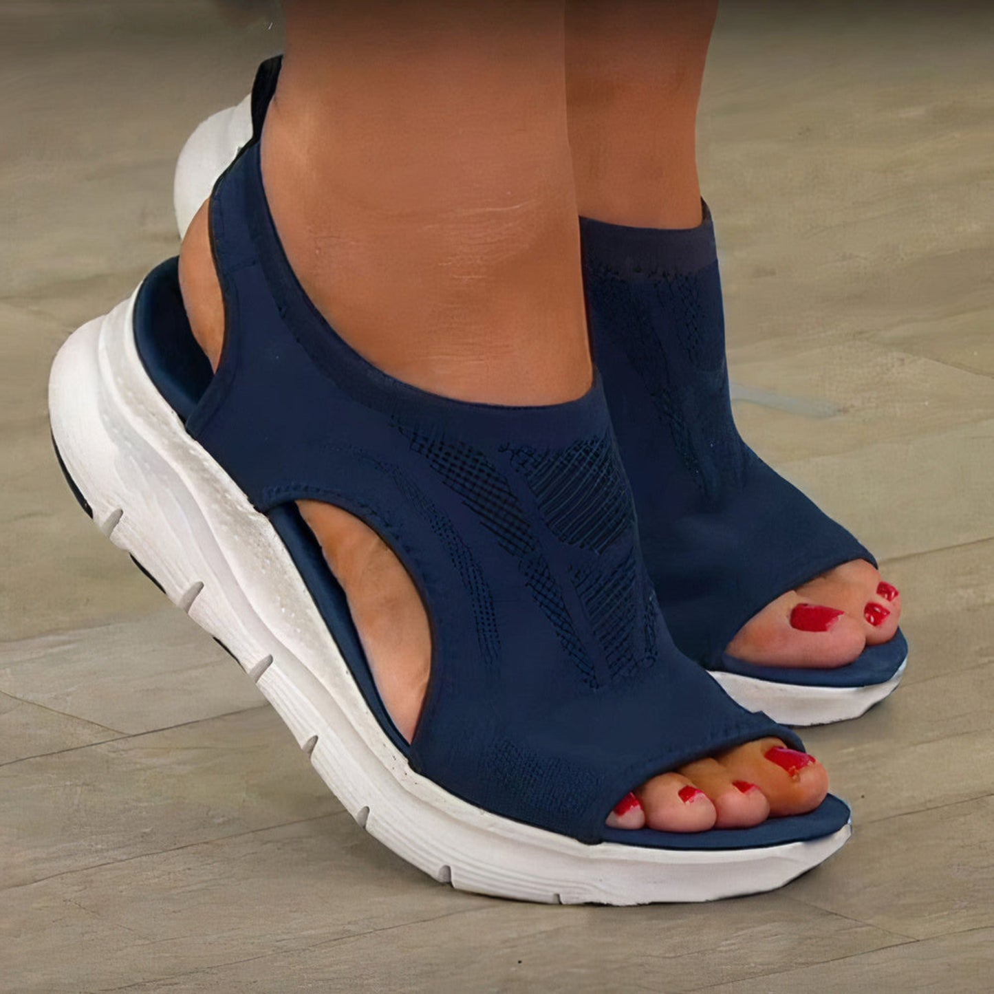 Fleur | Sandales de sport à orteils ouverts avec semelles blanches