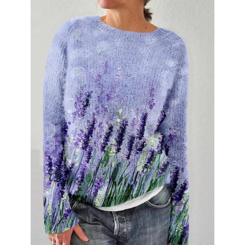 Dottina - Pull Coloré à Imprimé Floral