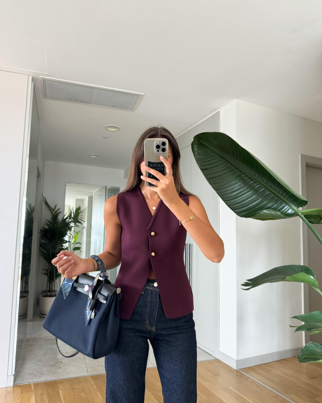 Lily - Gilet Tricoté Sans Manches à Boutons
