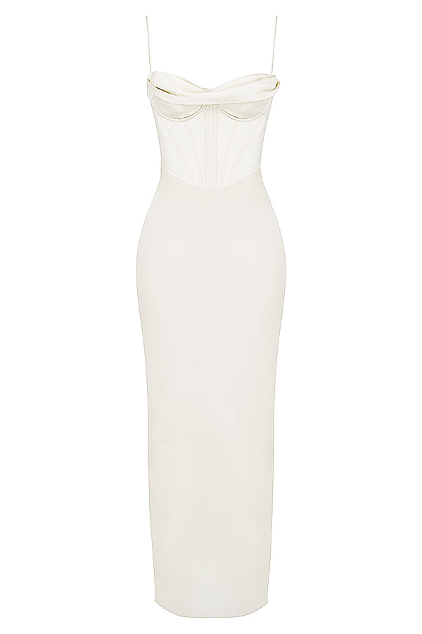 Luna - Robe Maxi Corset en Satin
