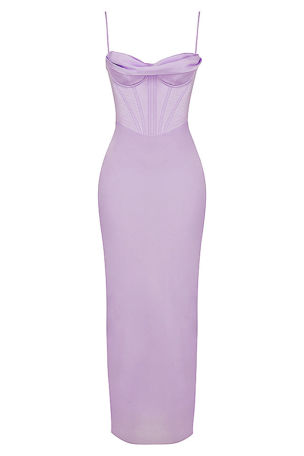 Luna - Robe Maxi Corset en Satin