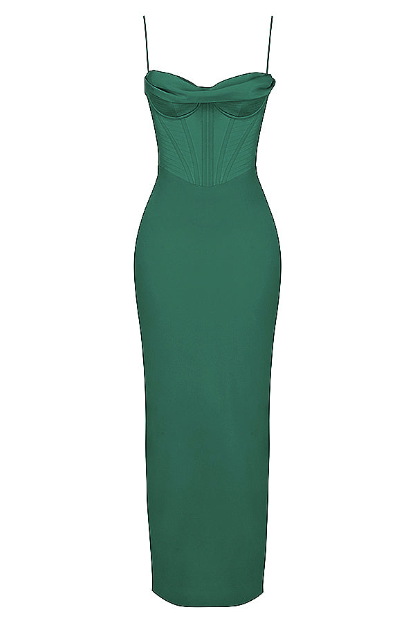 Luna - Robe Maxi Corset en Satin