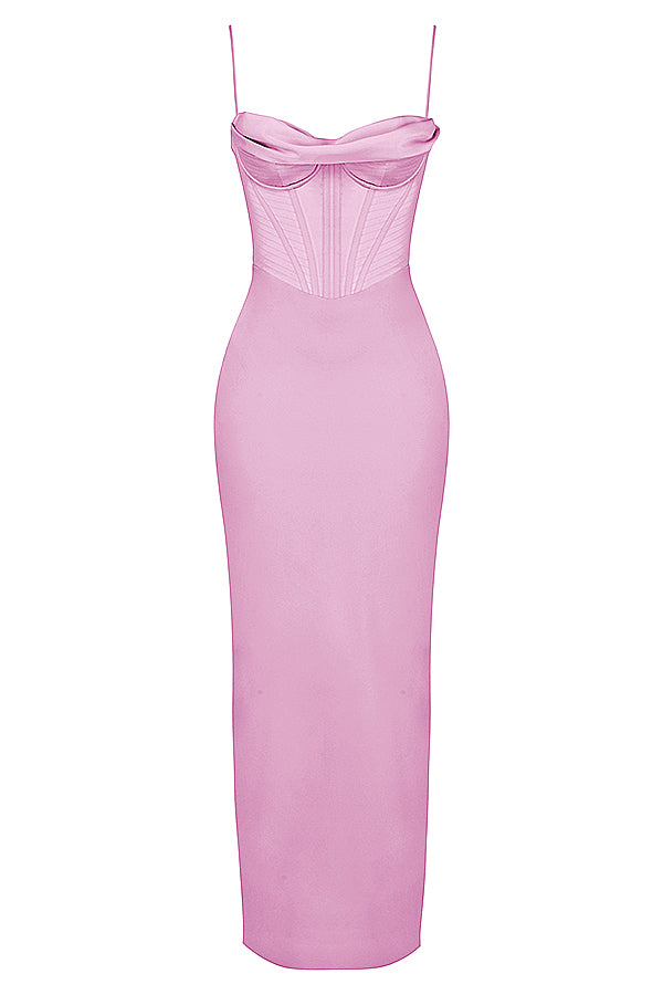 Luna - Robe Maxi Corset en Satin