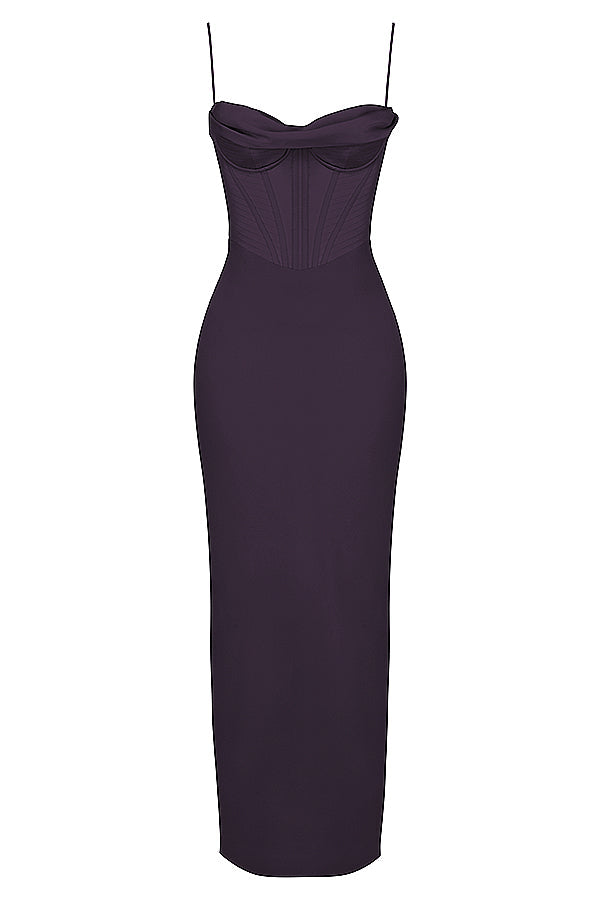 Luna - Robe Maxi Corset en Satin