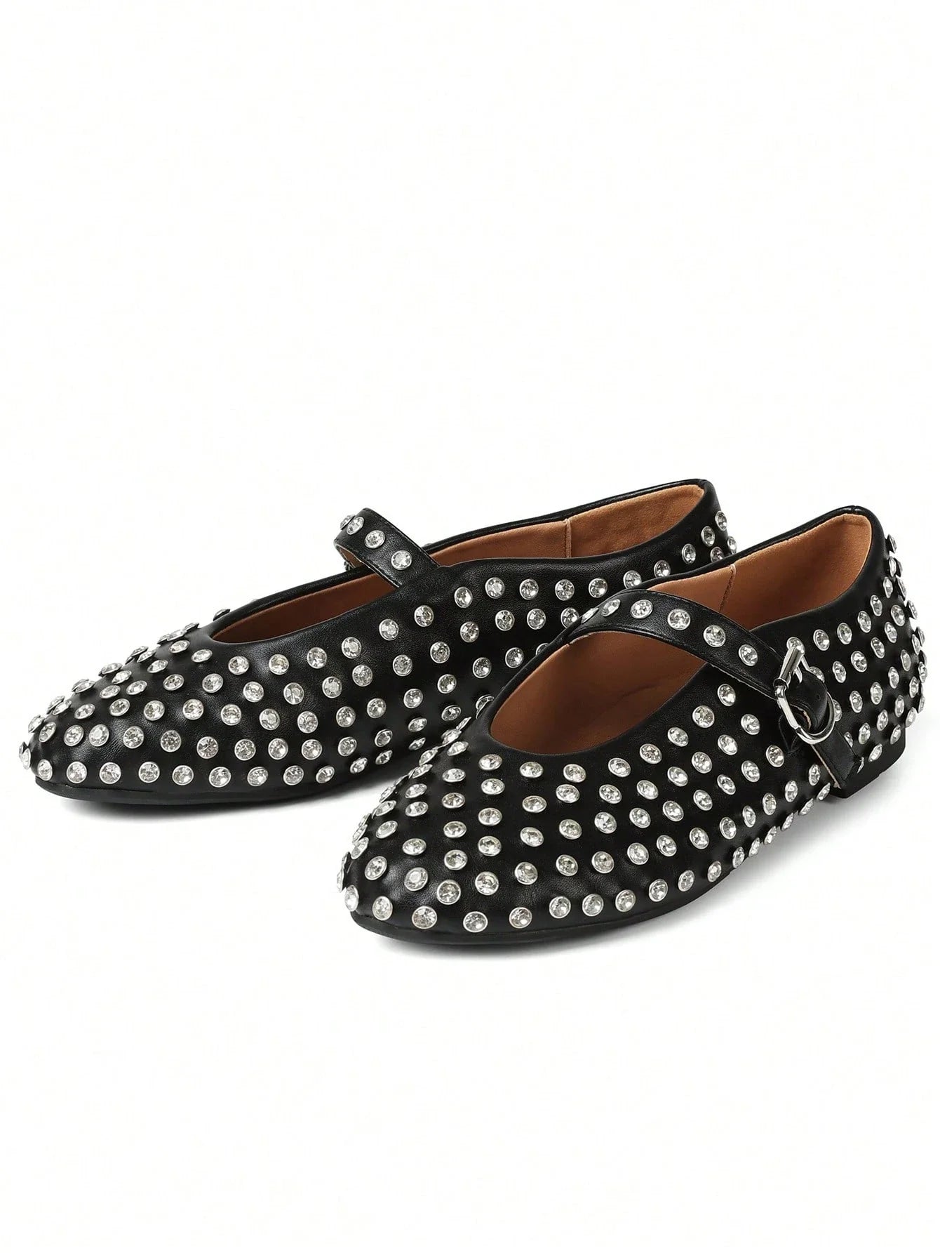Sophie - Ballerines pour femmes avec strass et fermeture à boucle