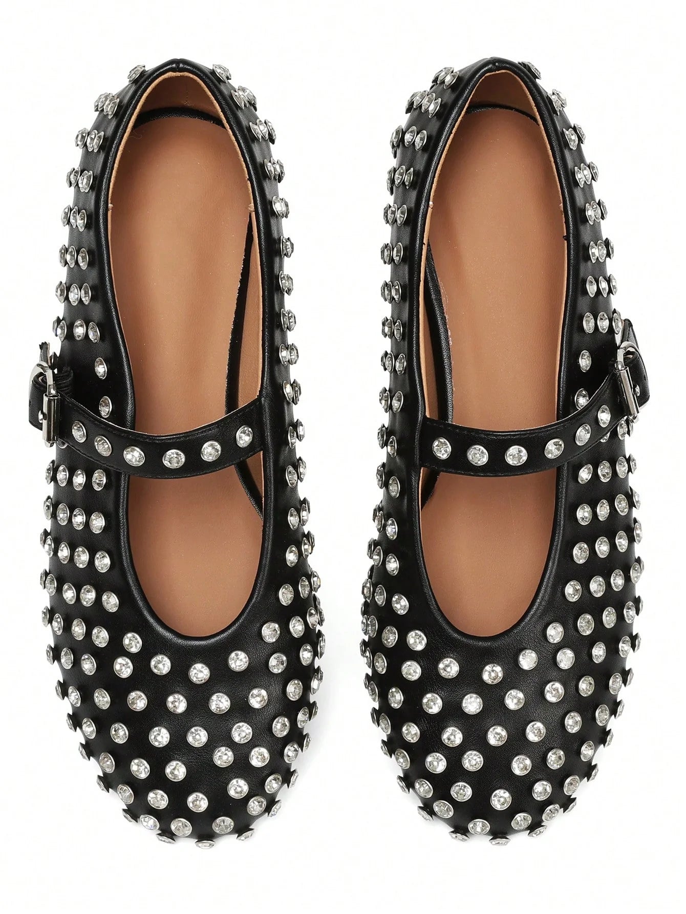 Sophie - Ballerines pour femmes avec strass et fermeture à boucle