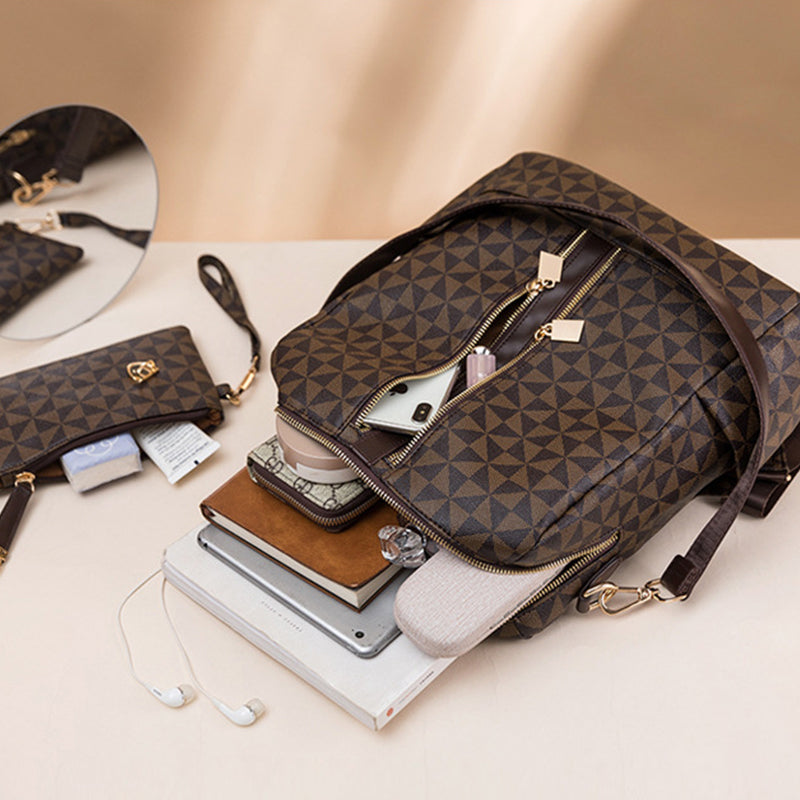 Ava - Ensemble Élégant Antivol à Deux Pièces avec Sac à Dos Convertible et Porte-monnaie au Design Chic