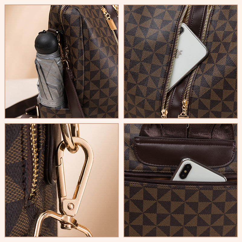Ava - Ensemble Élégant Antivol à Deux Pièces avec Sac à Dos Convertible et Porte-monnaie au Design Chic