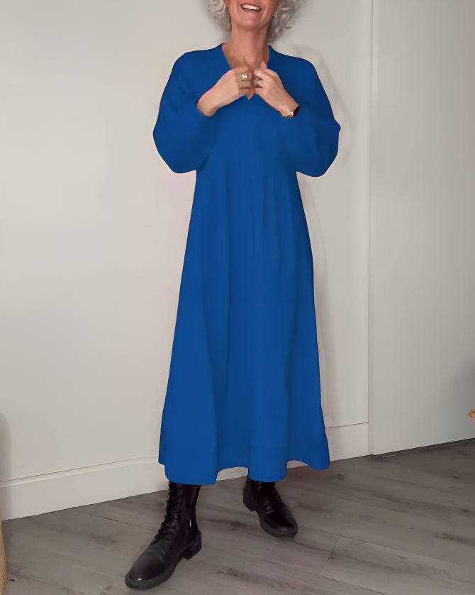 Nicole - Robe Longue Amincissante avec Décolleté en V