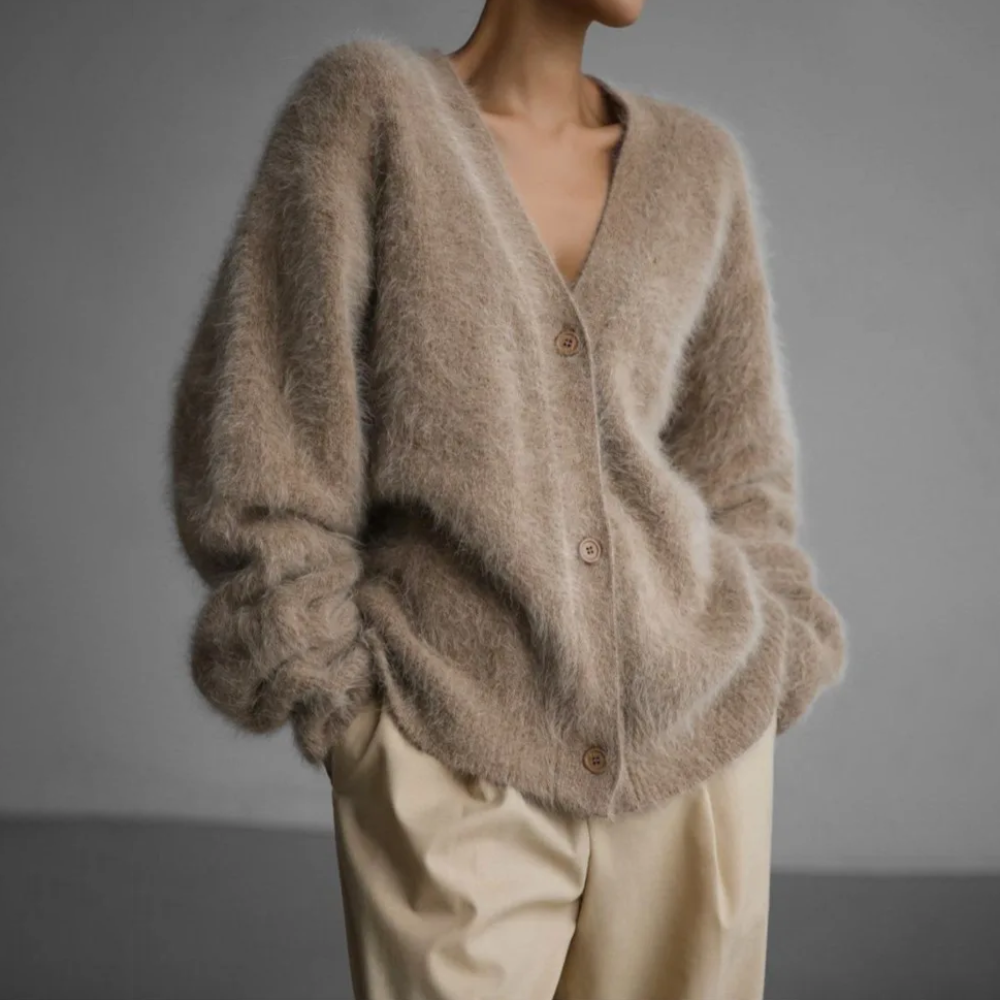 Hélia - Cardigan en Cachemire Tailleur avec 3 Boutons