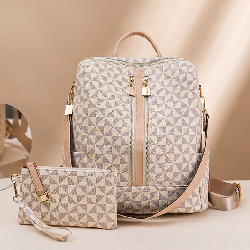 Ava - Ensemble Élégant Antivol à Deux Pièces avec Sac à Dos Convertible et Porte-monnaie au Design Chic