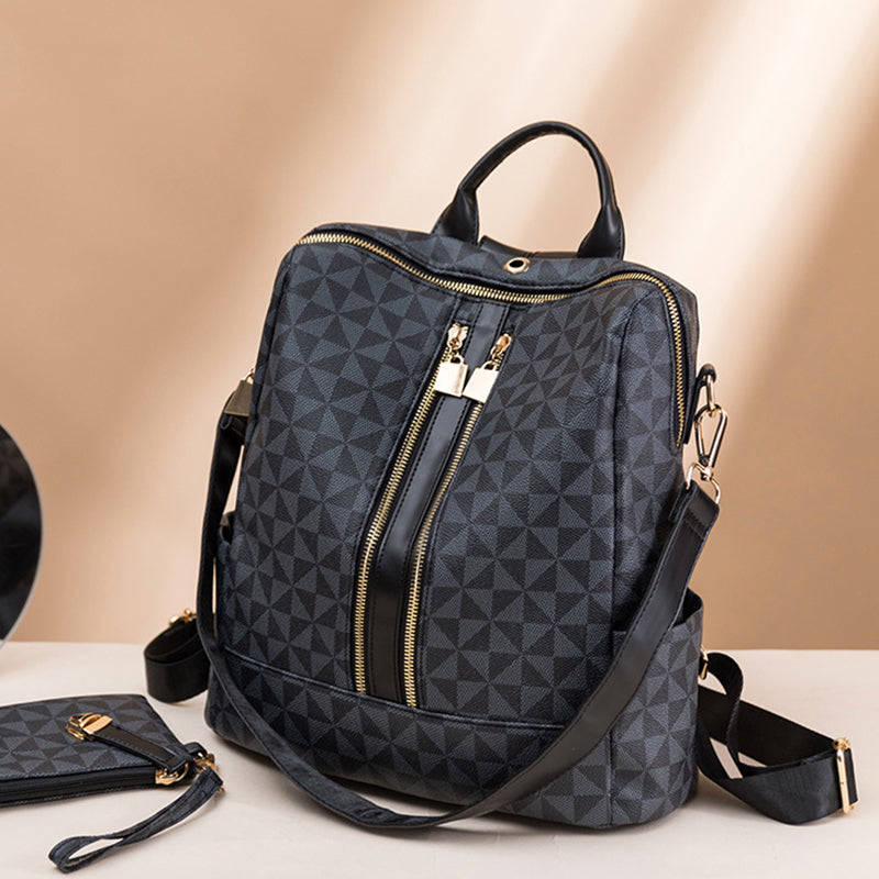 Ava - Ensemble Élégant Antivol à Deux Pièces avec Sac à Dos Convertible et Porte-monnaie au Design Chic