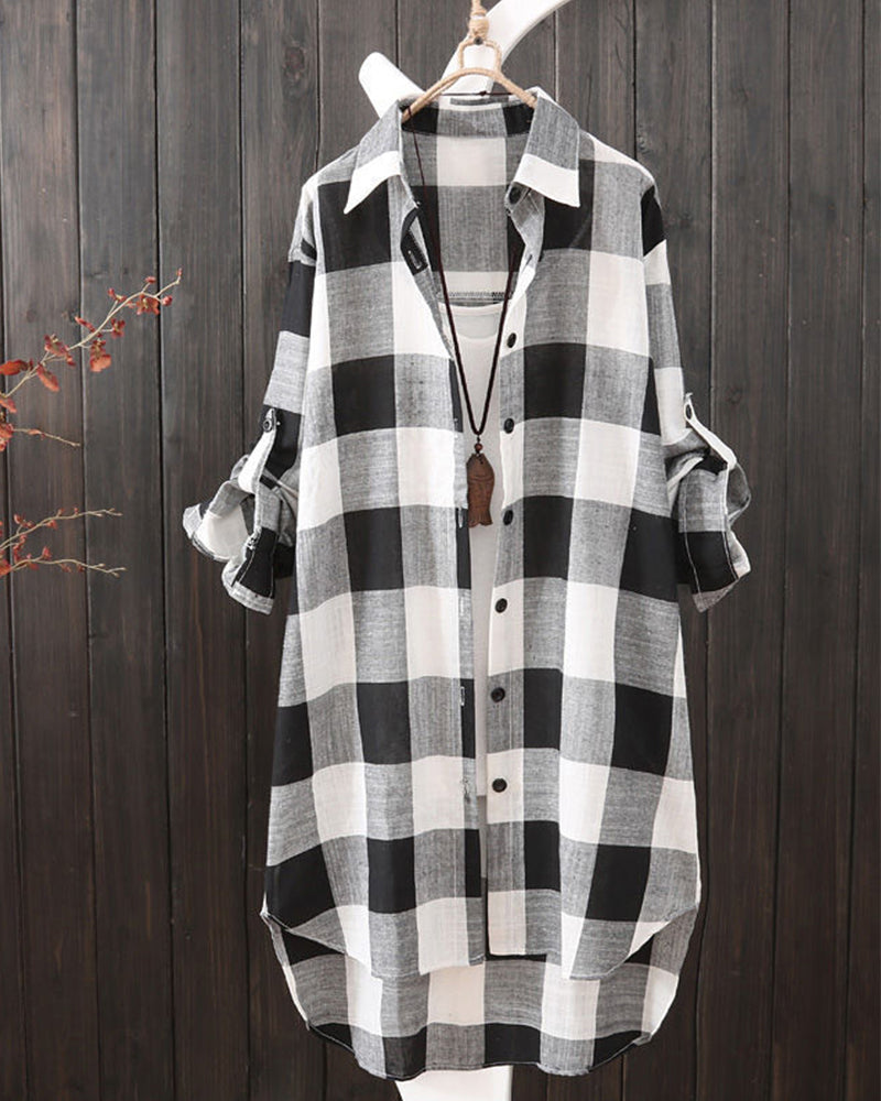 Zolla - Chemise à Carreaux avec Manches Longues
