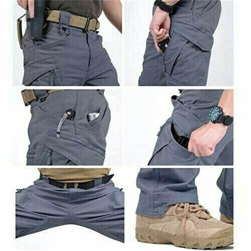 Antoine - Pantalon cargo 100 % imperméable pour la randonnée et le sport avec poches