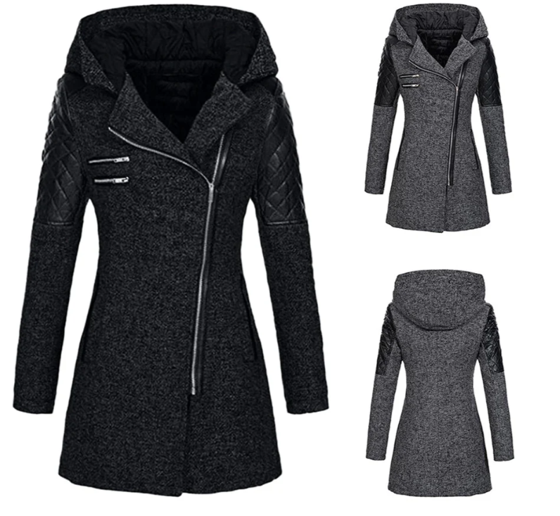Riley - Manteau d'Hiver Long avec Capuche pour Femmes