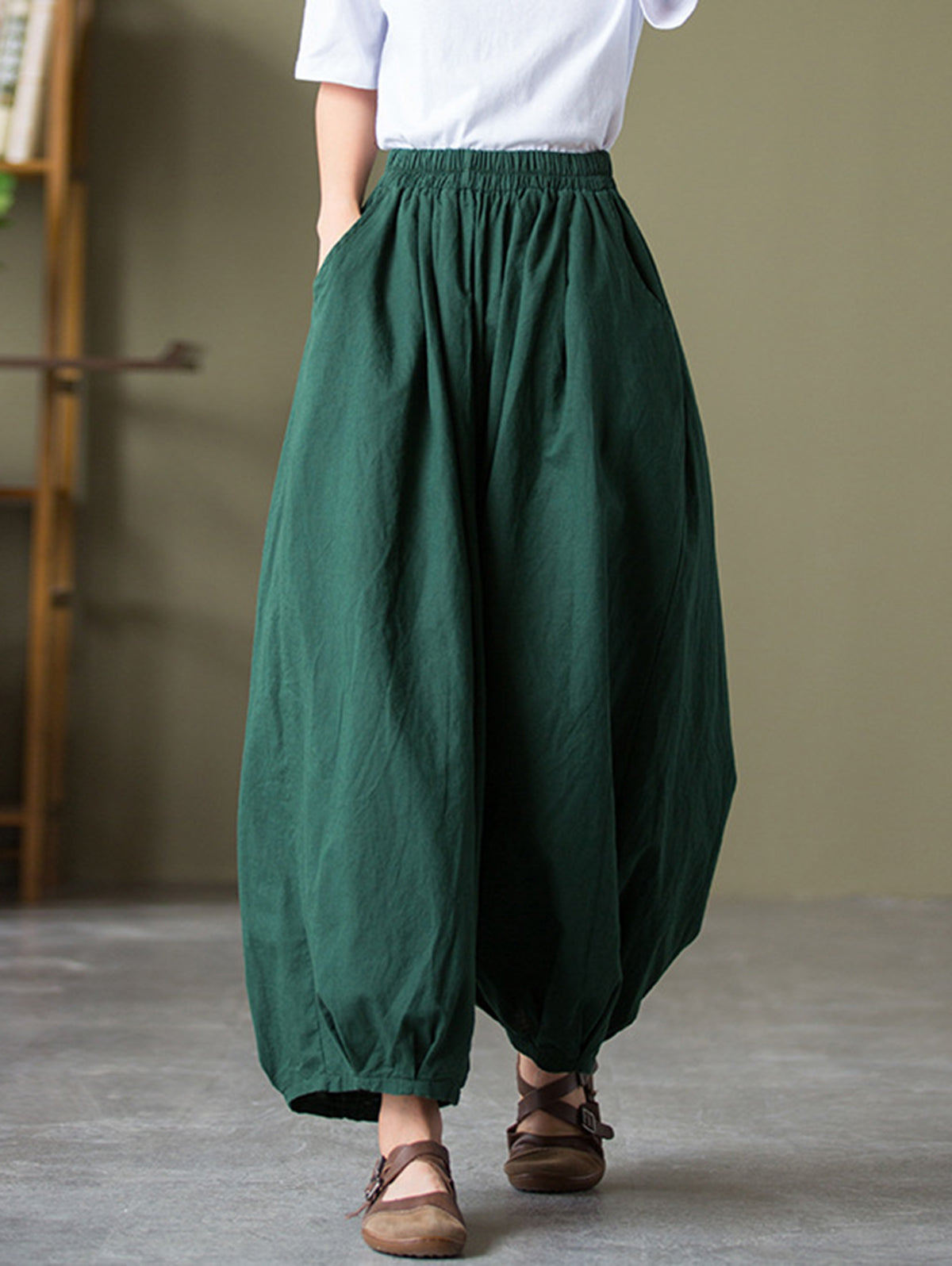 Anna - Pantalon en coton ample avec poches