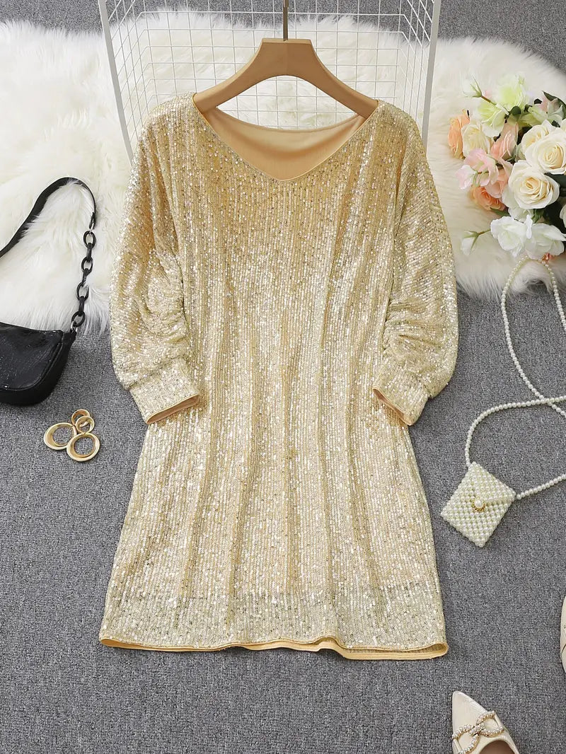Isabella - Robe à Sequin Décolleté