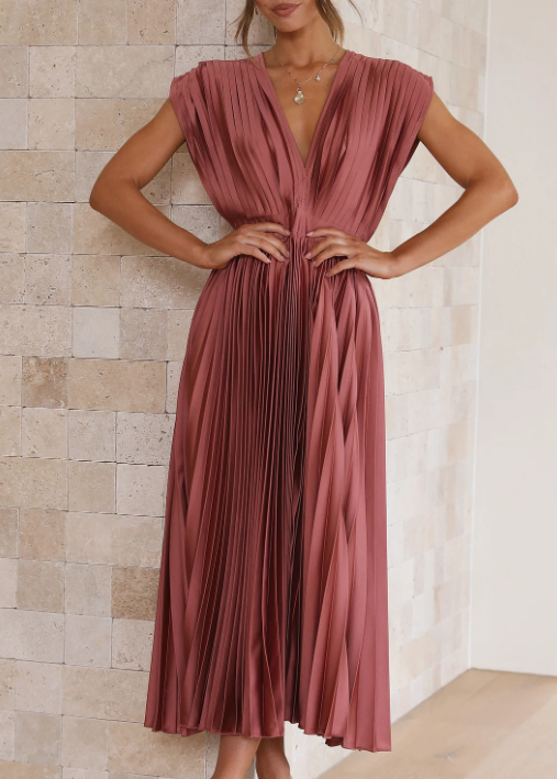 Isabella - Robe Midi Plissée