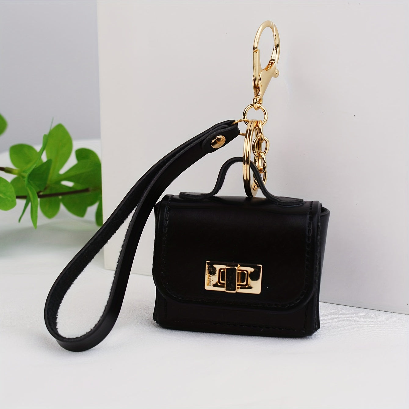 Manon - Porte-clés Sac en Cuir avec Fermeture à Boucle