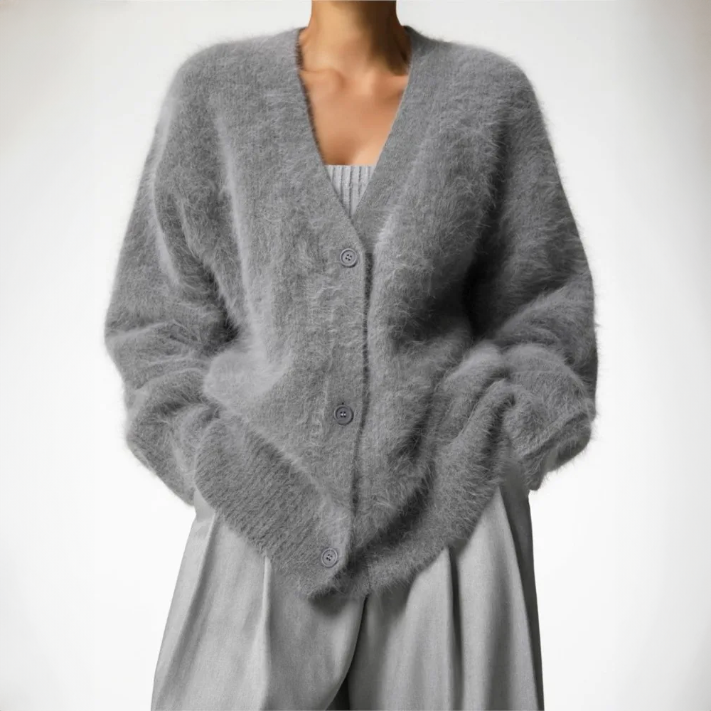 Hélia - Cardigan en Cachemire Tailleur avec 3 Boutons