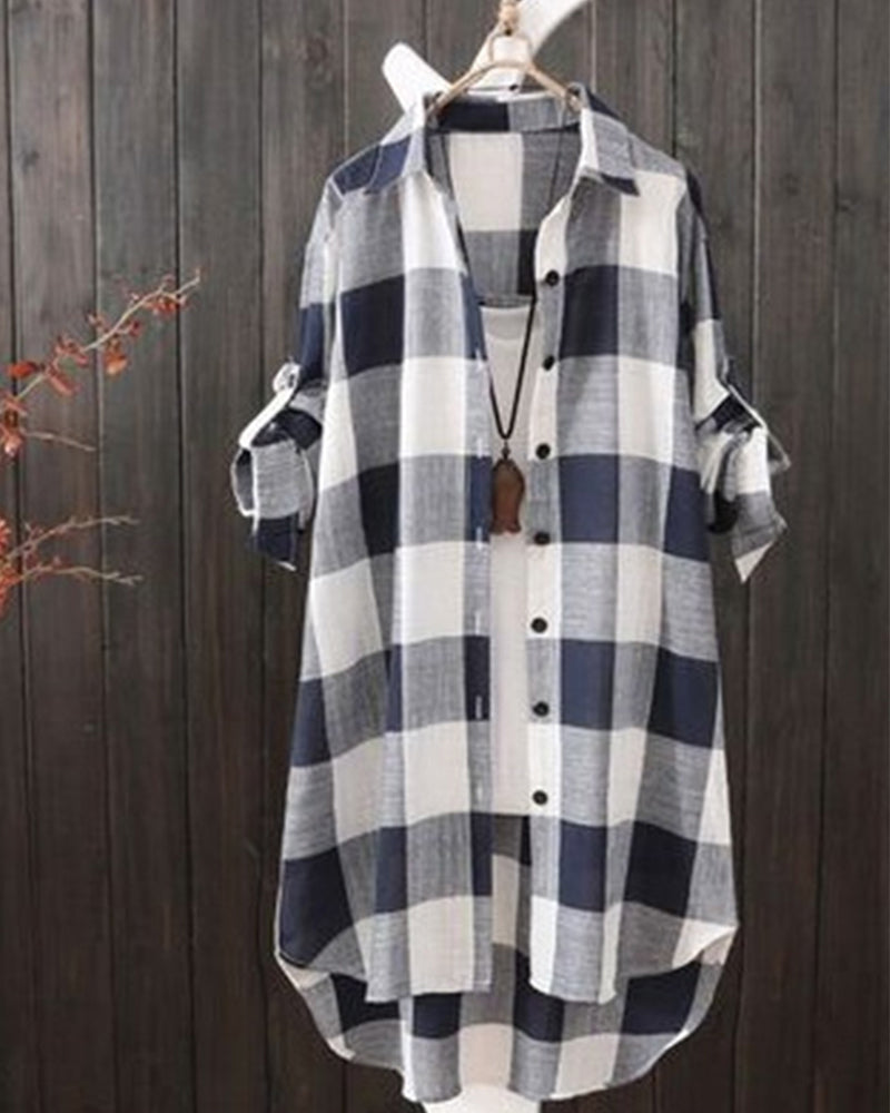 Zolla - Chemise à Carreaux avec Manches Longues