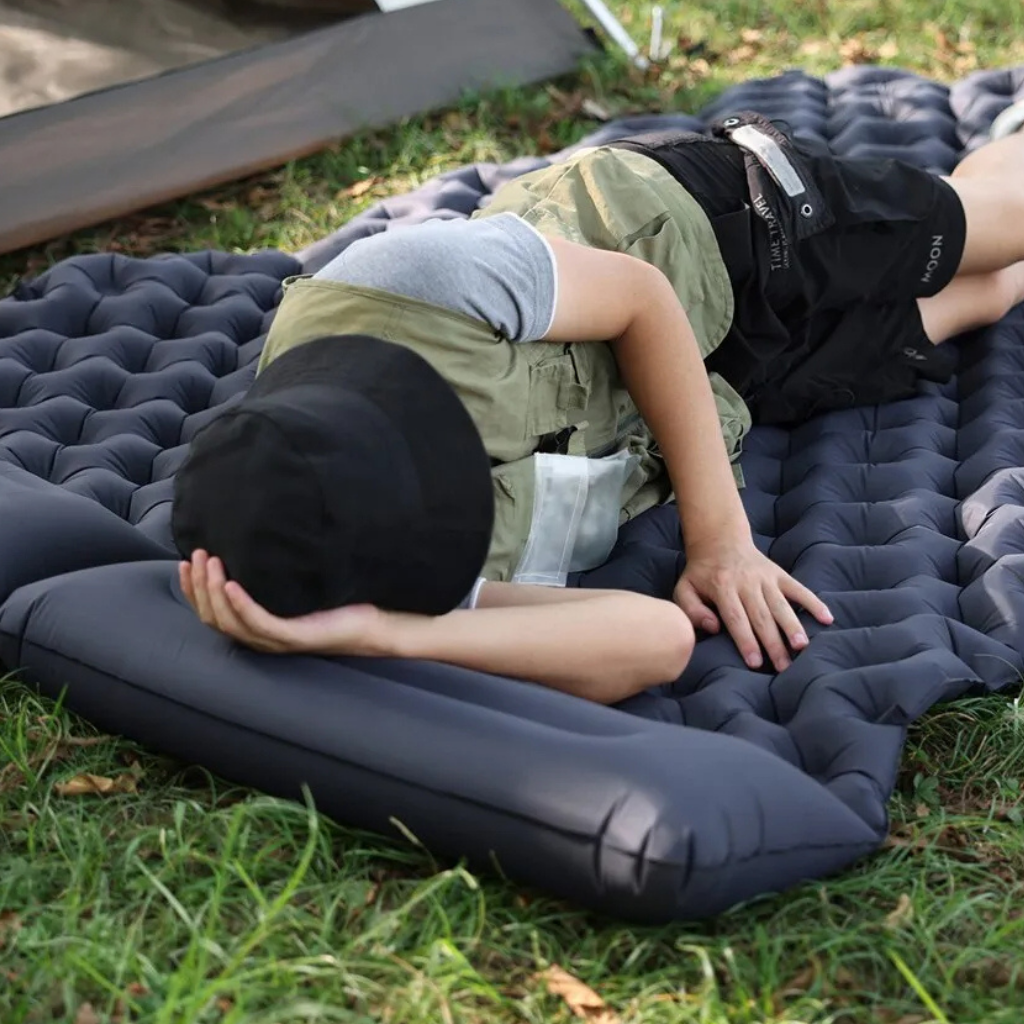 Elowen - NaturVibes le Matelas Gonflable le Plus Compact pour le Camping 2 Personnes