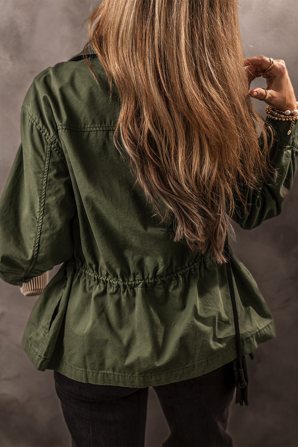Emma - Veste décontractée verte olive