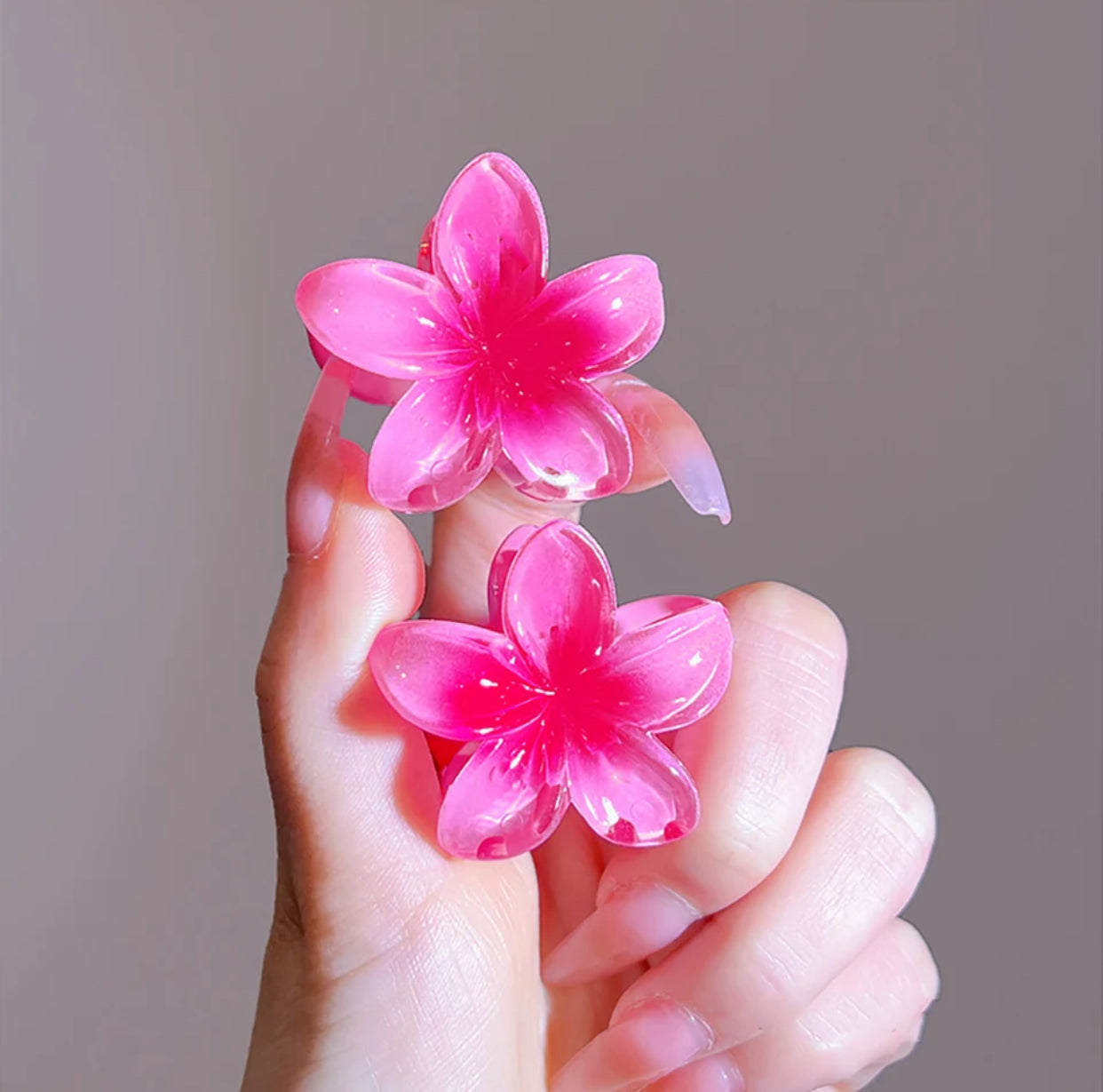 Eva - Barrette en Résine Florale