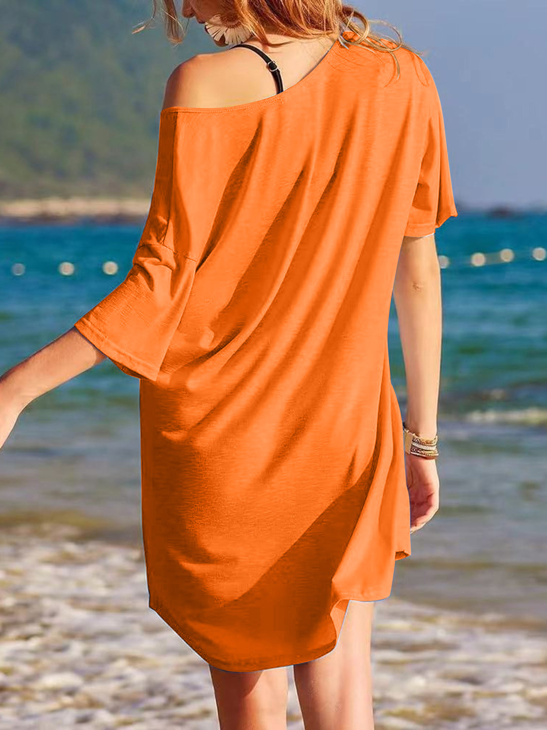 Diana – Robe T-shirt à Manches Courtes et Encolure en V