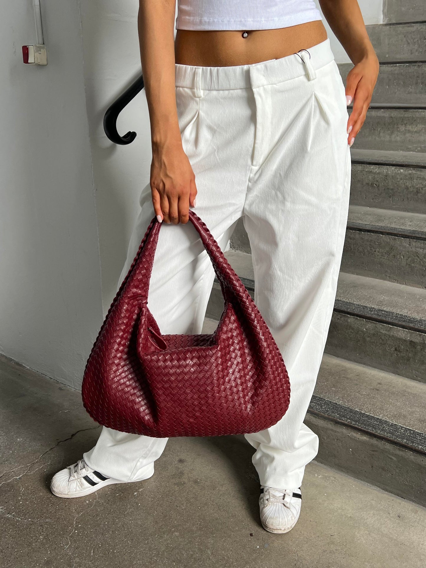 Sendra - Sac hobo en cuir tressé