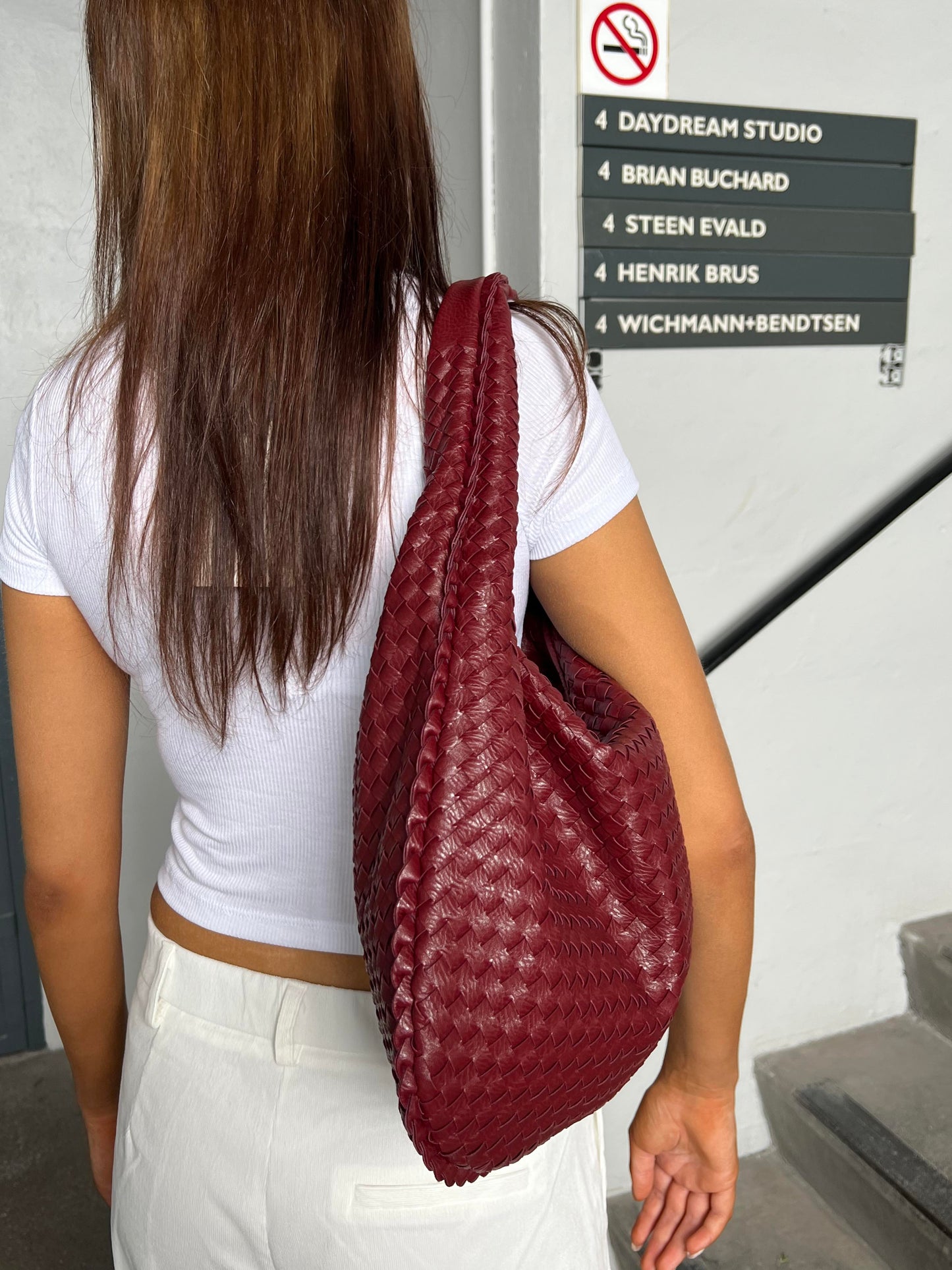 Sendra - Sac hobo en cuir tressé