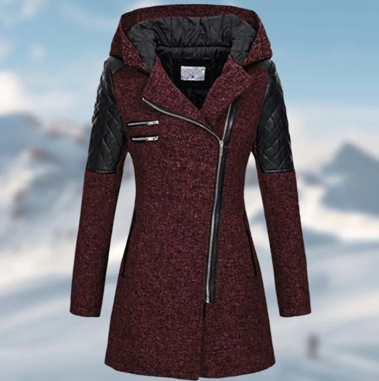 Riley - Manteau d'Hiver Long avec Capuche pour Femmes