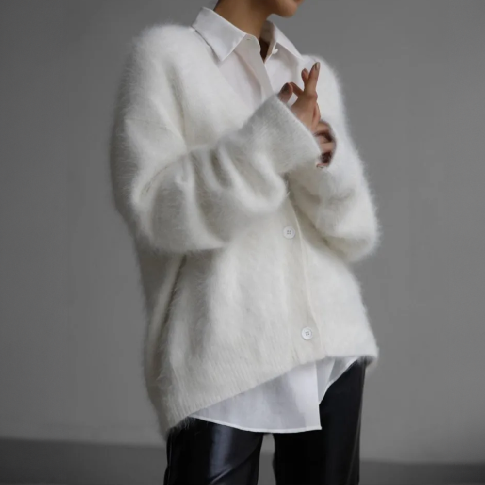 Hélia - Cardigan en Cachemire Tailleur avec 3 Boutons