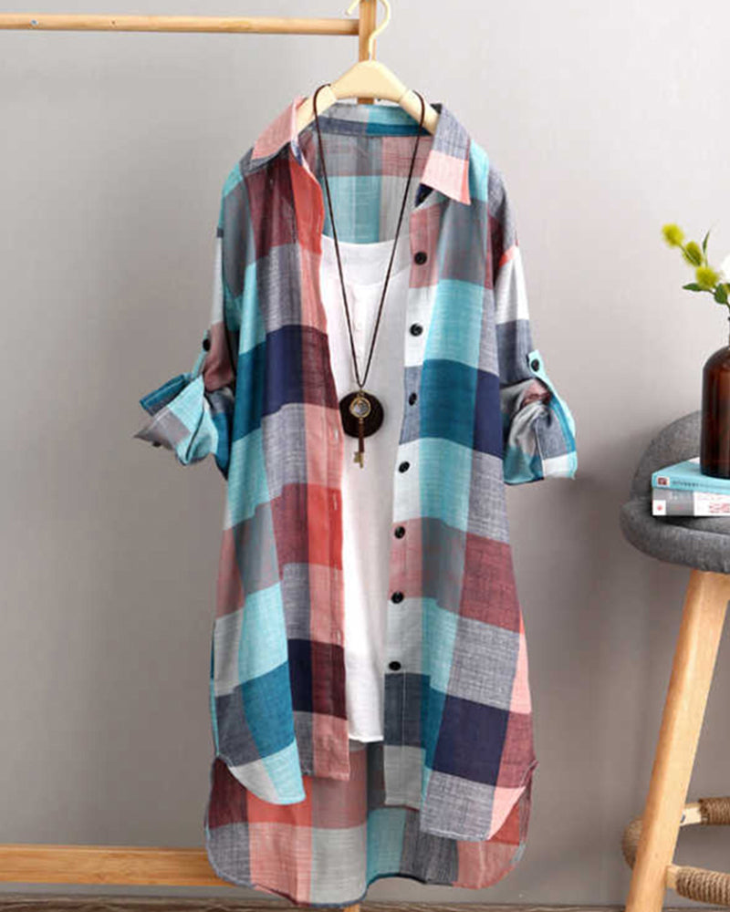 Zolla - Chemise à Carreaux avec Manches Longues