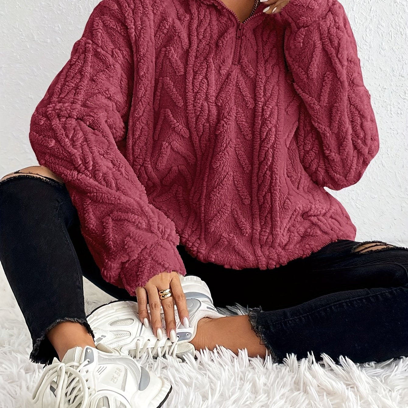 Laetizia - Sweat en polaire uni