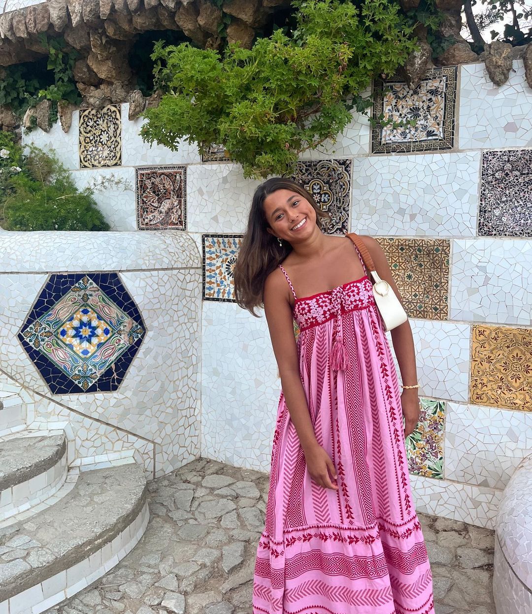 Isabella - Robe Maxi Florale Bohème Rose