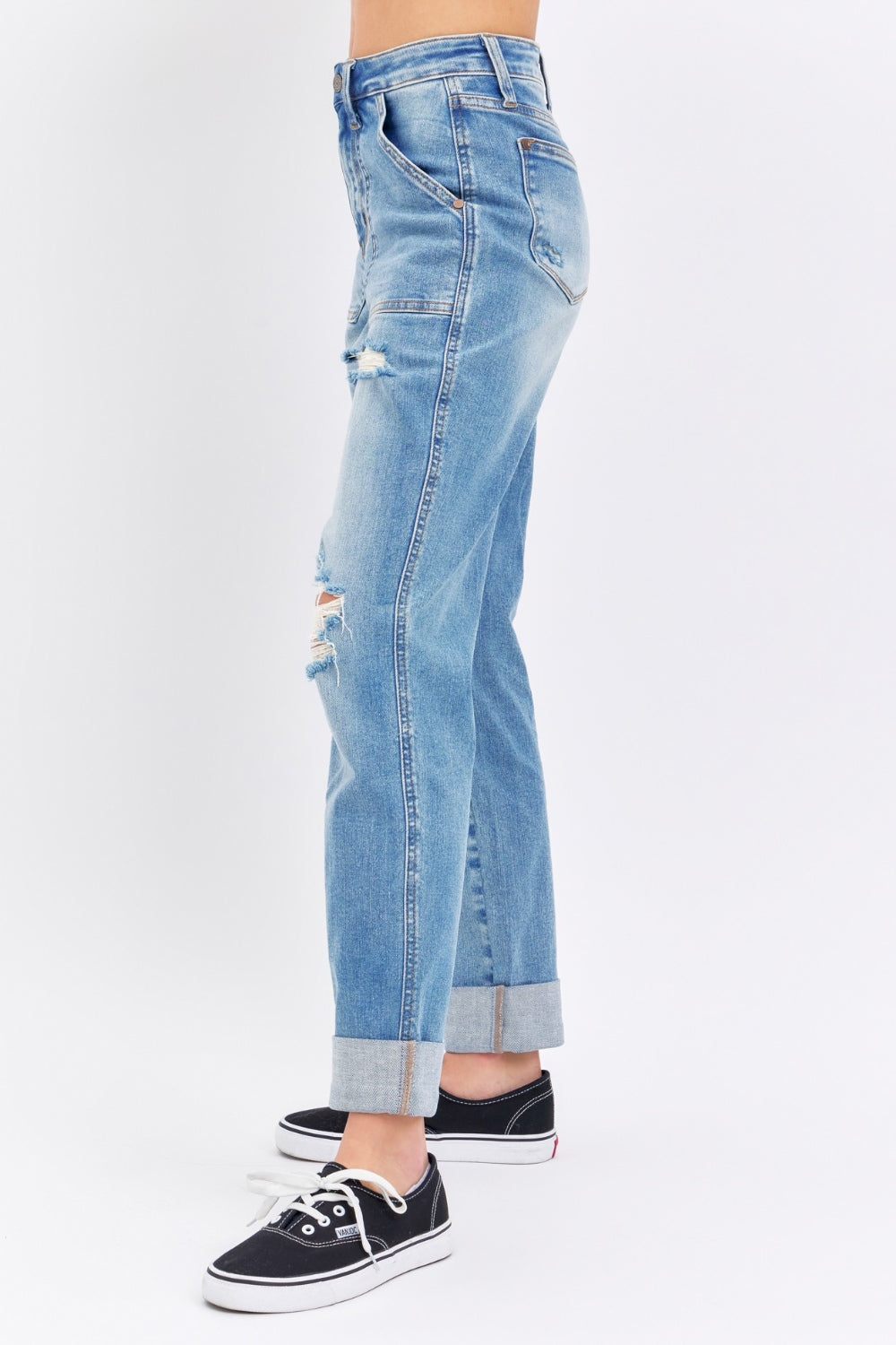 Stacy – Jeans Droits avec Poches à Patte
