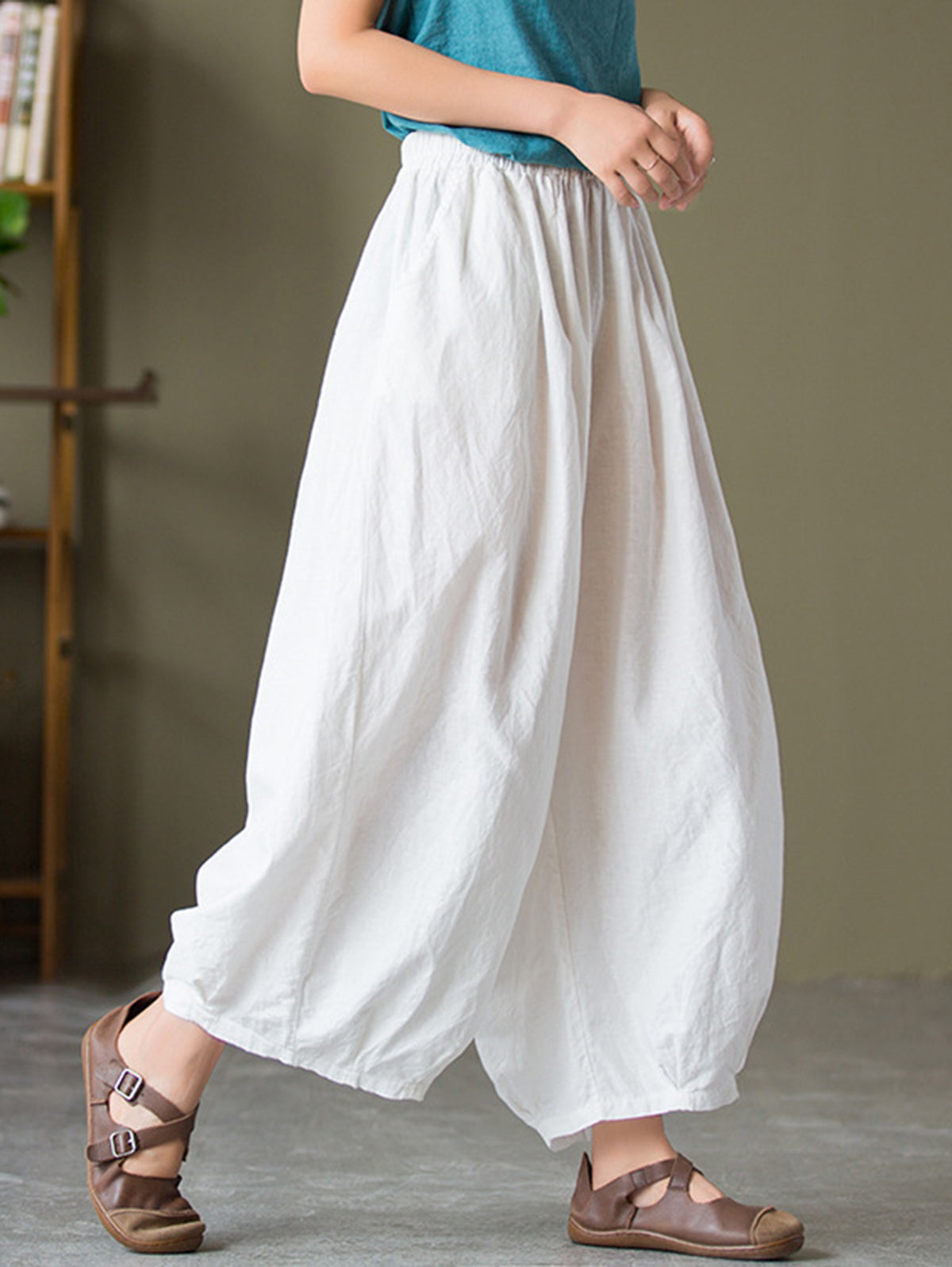Anna - Pantalon en coton ample avec poches
