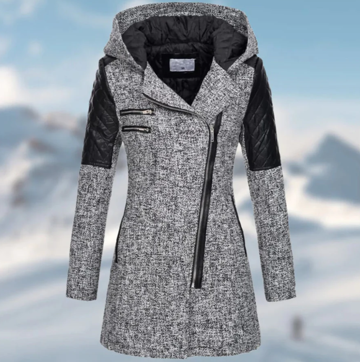 Riley - Manteau d'Hiver Long avec Capuche pour Femmes