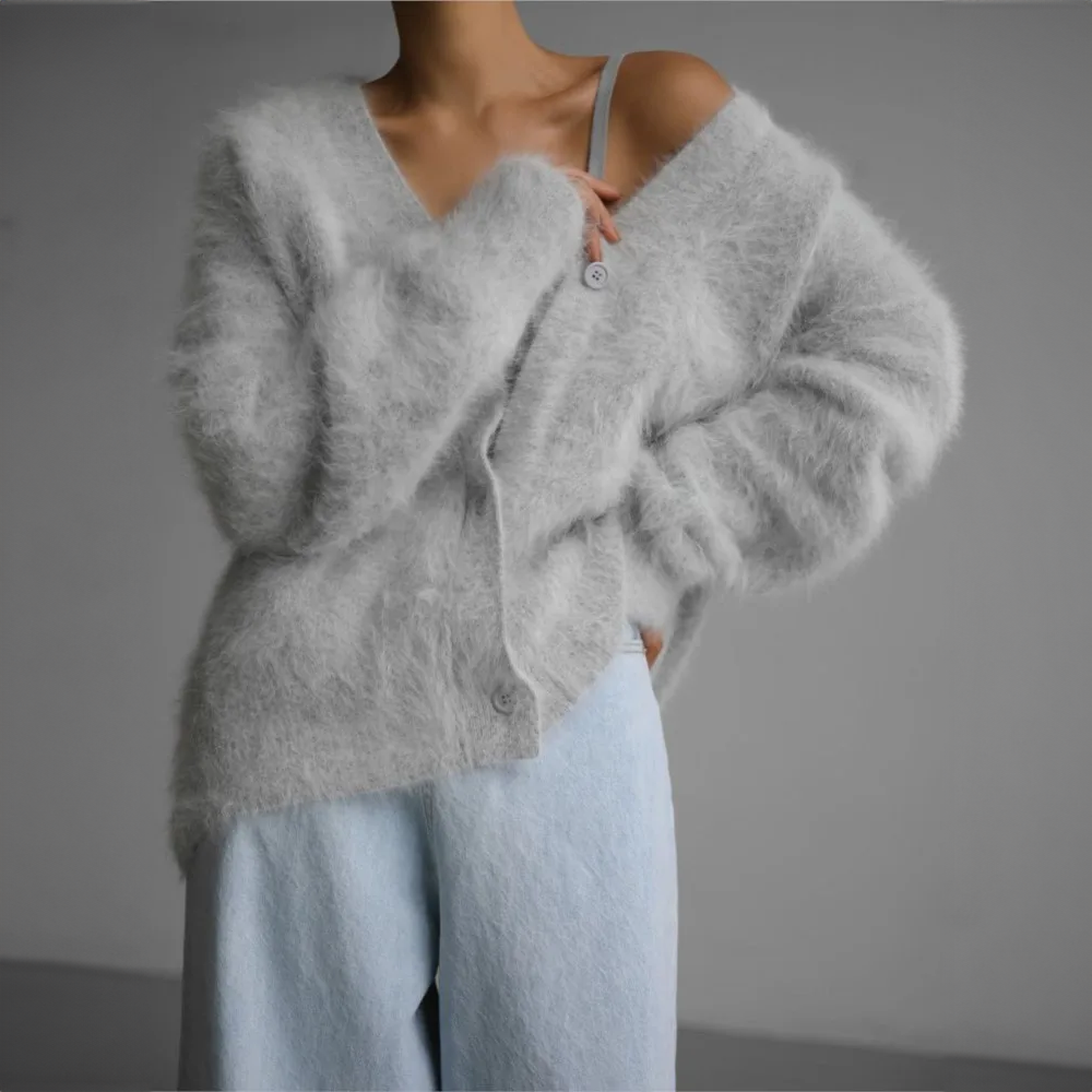 Hélia - Cardigan en Cachemire Tailleur avec 3 Boutons