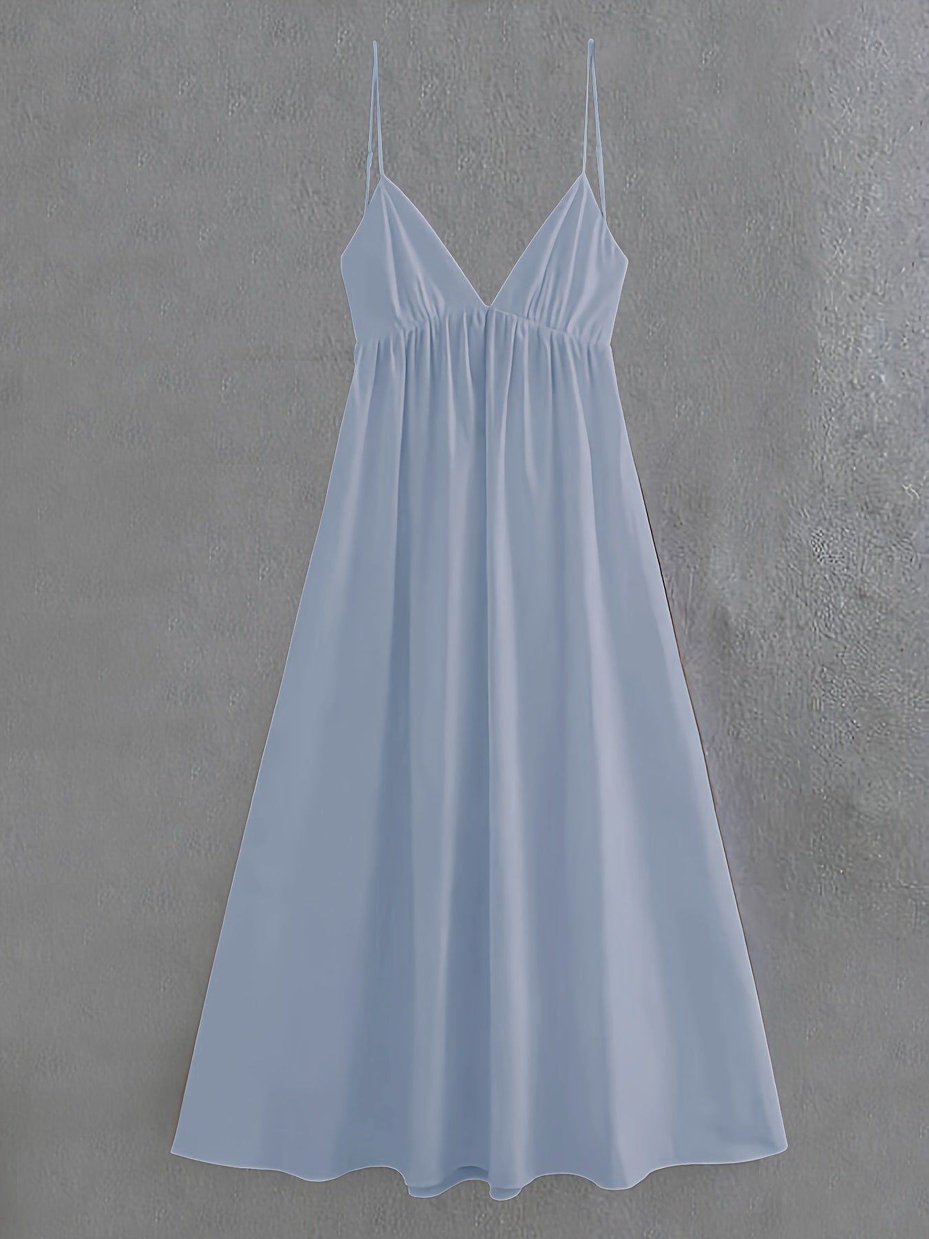 Maëlys - Robe d'Été Ample à Dos Nu Décolleté en V et Bretelles Spaghetti