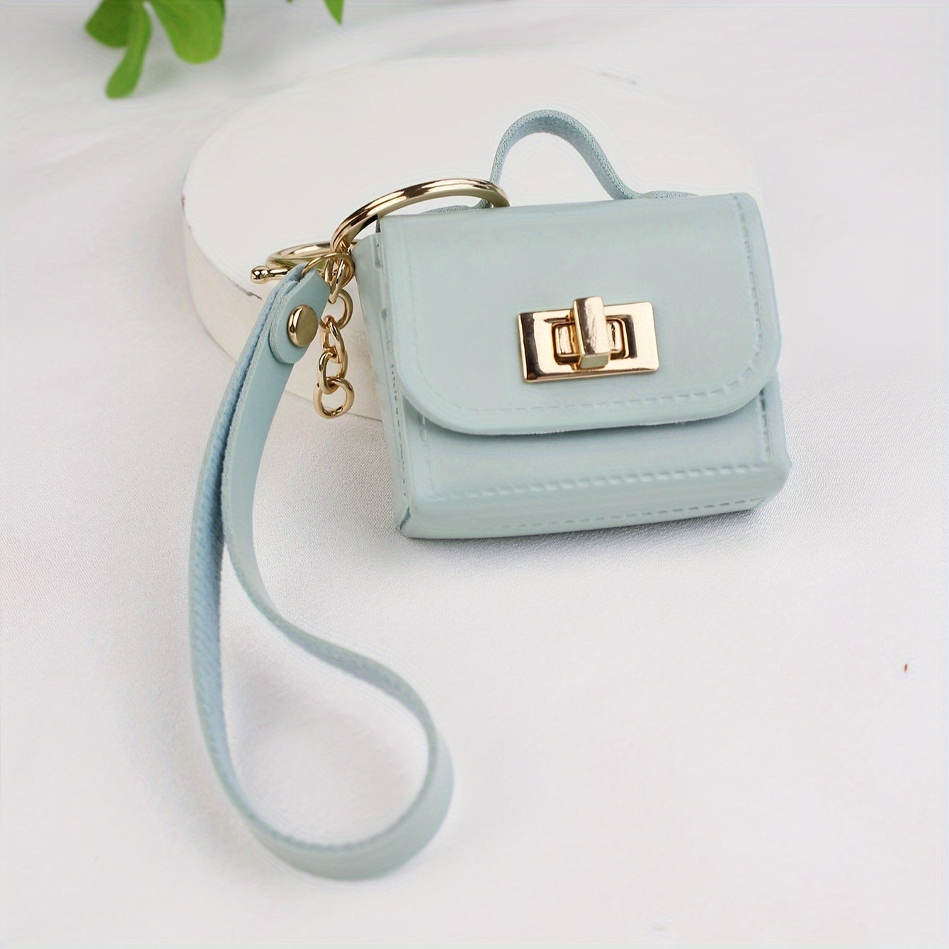 Manon - Porte-clés Sac en Cuir avec Fermeture à Boucle