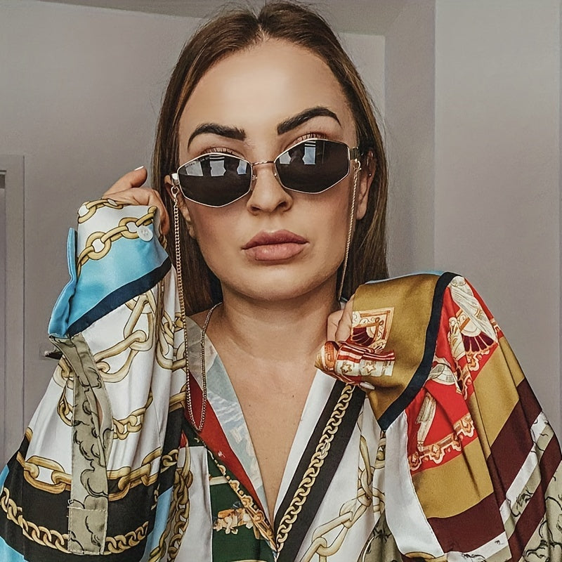 Elowen - Lunettes de Soleil Tendance avec Chaîne Dorée