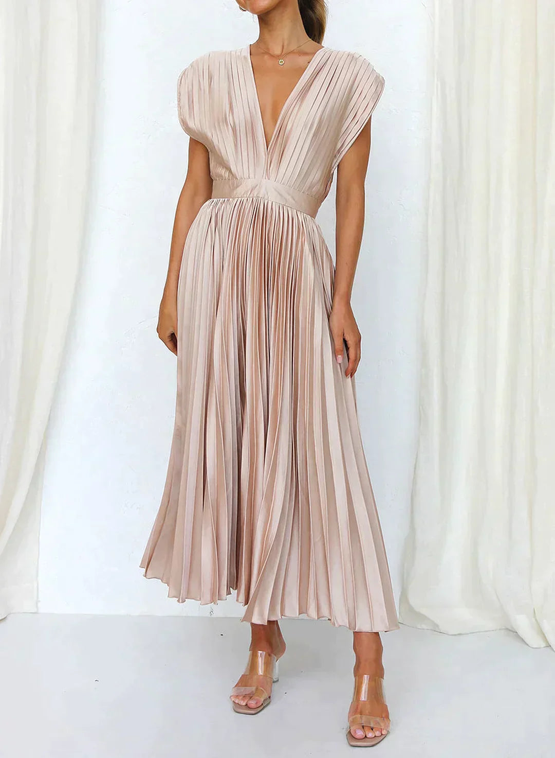 Isabella - Robe Midi Plissée